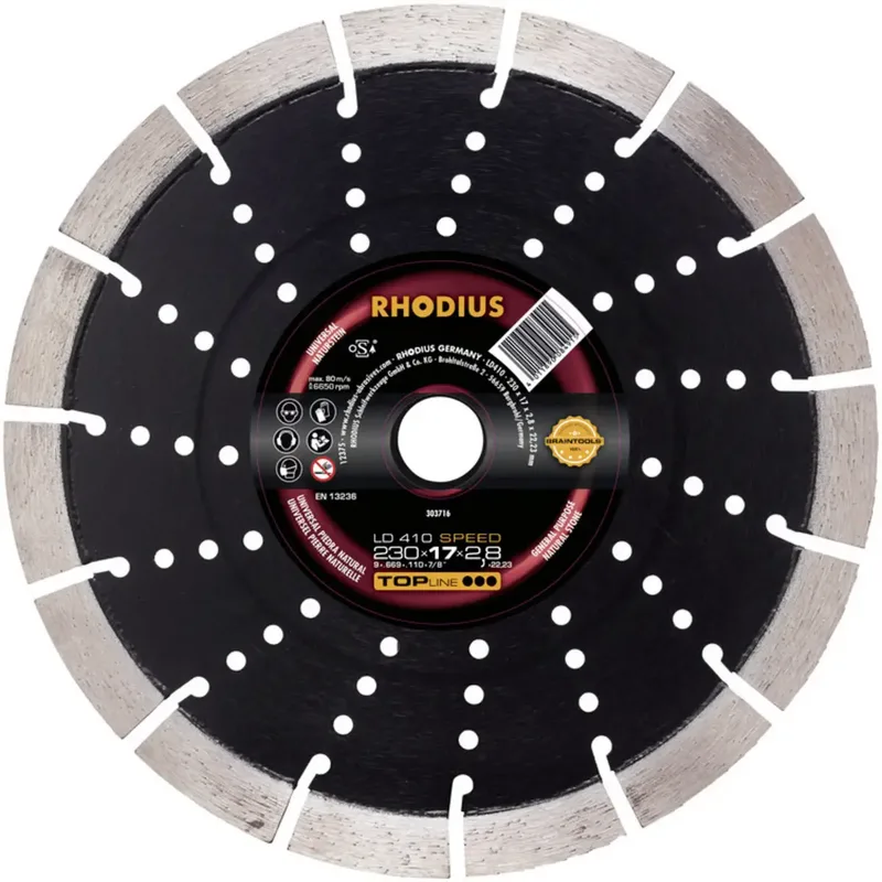 Rhodius 303715 LD410 SPEED Diamanttrennscheibe Durchmesser 180 mm Bohrungs-Ø 22.23 mm Naturstein 1 St. de Rhodius – image du produit 1 sur 2