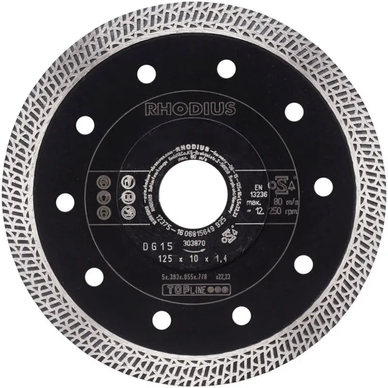 Rhodius 303870 DG15 Diamanttrennscheibe Durchmesser 125 mm Bohrungs-Ø 22.23 mm Fliesen, Keramik 1 St. von Rhodius – Produktbild 2 von 2