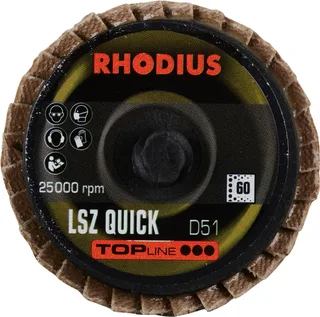 Rhodius 303931 LSZ QUICK Fächerschleifscheibe Körnung (num) 60 Edelstahl, Stahl, NE-Metalle 10 St. de Rhodius – image du produit 2 sur 2