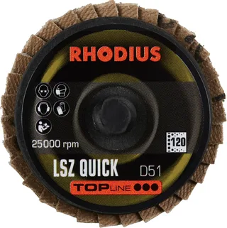 Rhodius 303933 LSZ QUICK Fächerschleifscheibe Körnung (num) 120 Edelstahl, Stahl, NE-Metalle 10 St. fra Rhodius – produktbillede 2 af 2