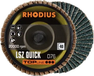 Rhodius 303934 LSZ QUICK Fächerschleifscheibe Körnung (num) 40 Edelstahl, Stahl, NE-Metalle 10 St. de Rhodius – image du produit 1 sur 2