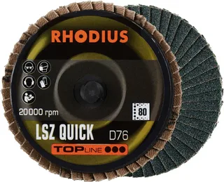 Rhodius 303936 LSZ QUICK Fächerschleifscheibe Körnung (num) 80 Edelstahl, Stahl, NE-Metalle 10 St. de Rhodius – image du produit 1 sur 2