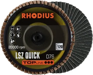 Rhodius 303937 LSZ QUICK Fächerschleifscheibe Körnung (num) 120 Edelstahl, Stahl, NE-Metalle 10 St. de Rhodius – image du produit 1 sur 2