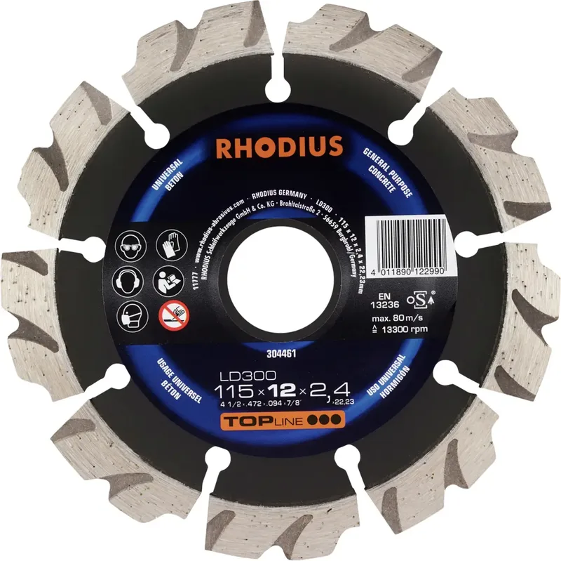 Rhodius 304461 Diamanttrennscheibe 115 mm 1 St. Beton de Rhodius – image du produit