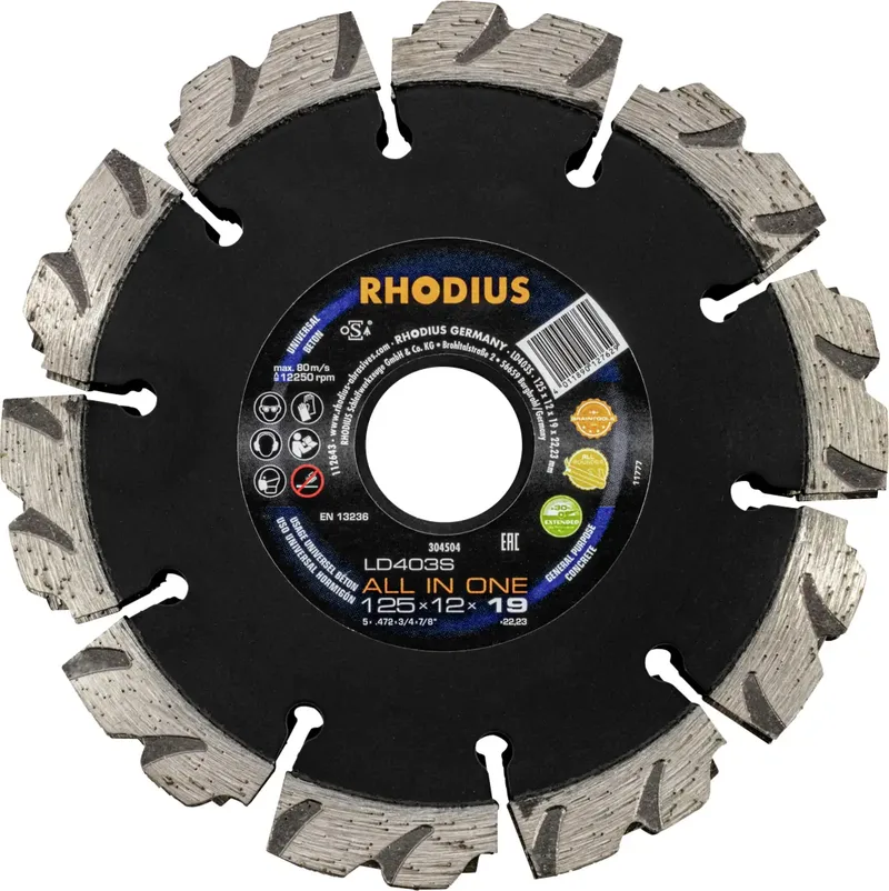 Rhodius 304504 Diamanttrennscheibe 125 mm 1 St. Beton de Rhodius – image du produit