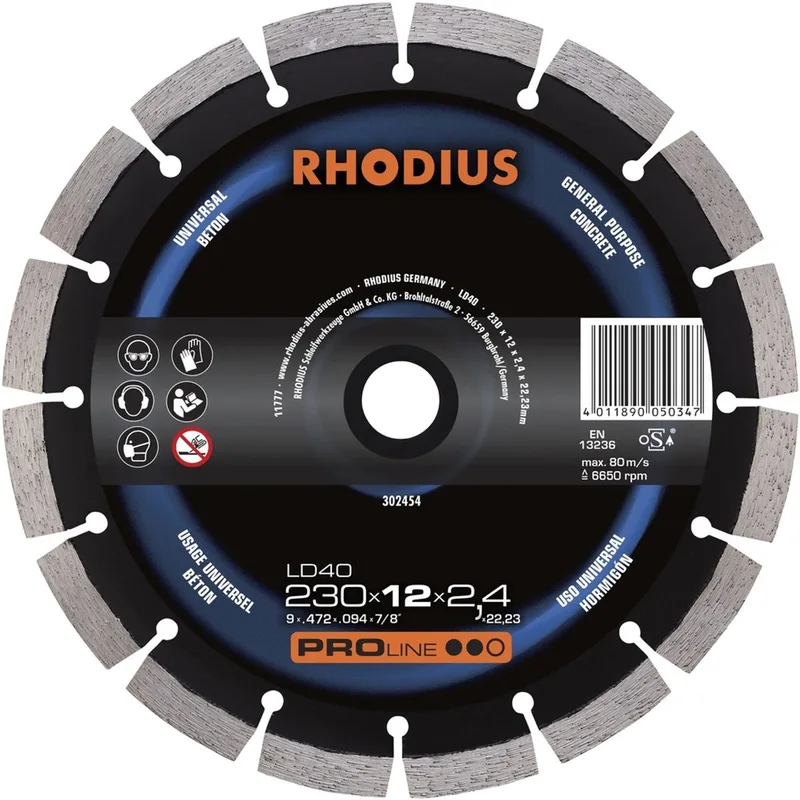Rhodius 394138 LD 40 Diamanten doorslijpschijf Diameter 230 mm 1 stuk(s) van Rhodius – productafbeelding