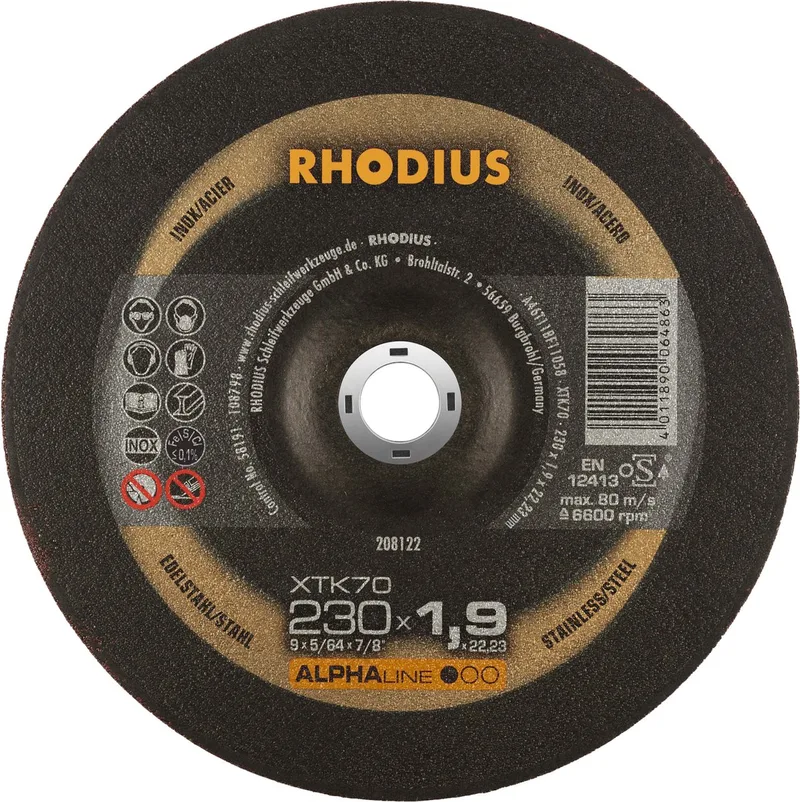 Slijpschijf - 230*19 van Rhodius – productafbeelding