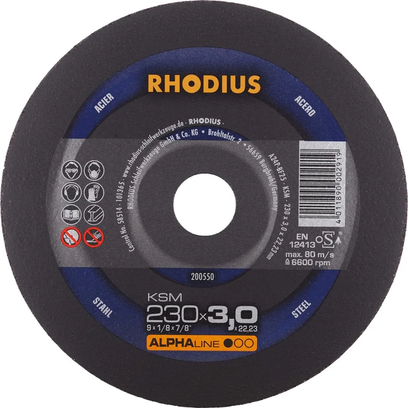 Slijpschijf - 230*3 van Rhodius – productafbeelding