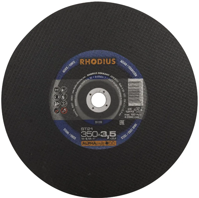 ST21 201330 Disque à tronçonner 350 mm 25.4 mm 1 pc(s) acier de Rhodius – image du produit 1 sur 2