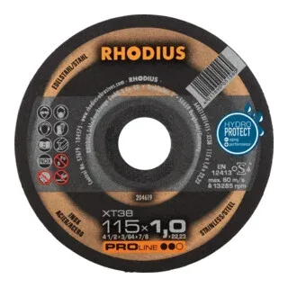 Trennscheibe XT38 115 x 1,0mm gerade von Rhodius – Produktbild