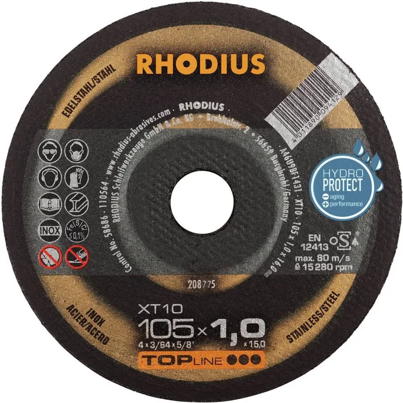 XT10 208775 Doorslijpschijf 25 stuk(s) RVS, Staal de Rhodius – image du produit