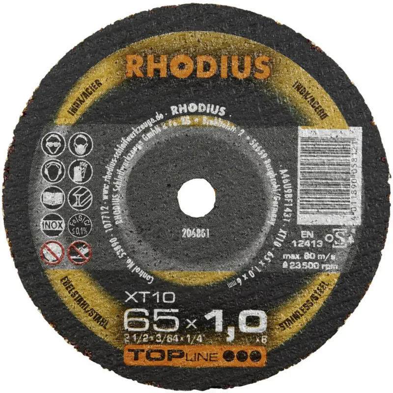 XT10 MINI 206800 Trennscheibe gerade 50 mm 1 St. Edelstahl, Stahl de Rhodius – image du produit 1 sur 2