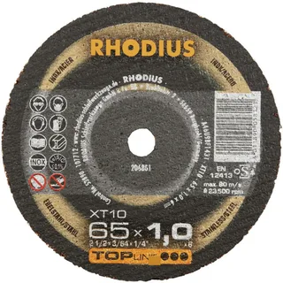 XT10 MINI 206801 Trennscheibe gerade 65 mm 1 St. Edelstahl, Stahl von Rhodius – Produktbild 2 von 2