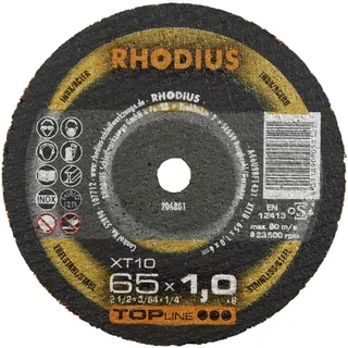 XT10 MINI 206801 Trennscheibe gerade 65 mm 1 St. Edelstahl, Stahl von Rhodius – Produktbild 1 von 2