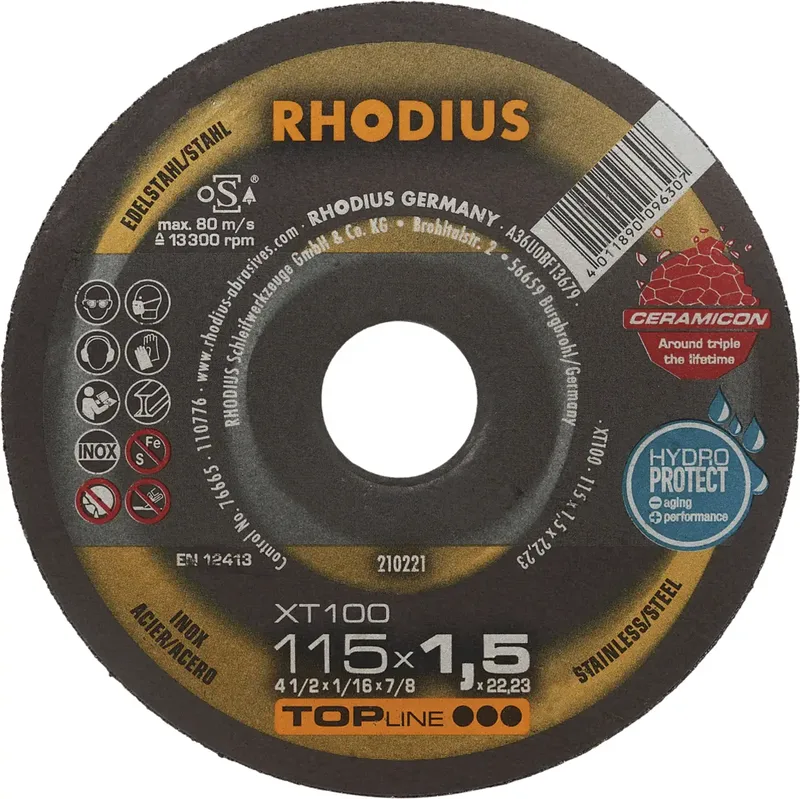 XT100 210221 Trennscheibe 25 St. Edelstahl, Stahl von Rhodius – Produktbild