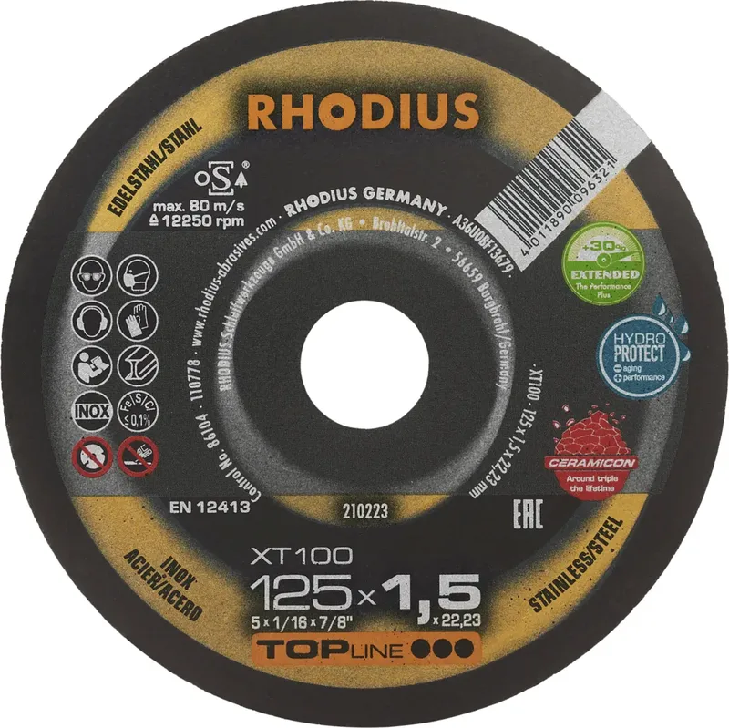XT100 210223 Trennscheibe 25 St. Edelstahl, Stahl van Rhodius – productafbeelding