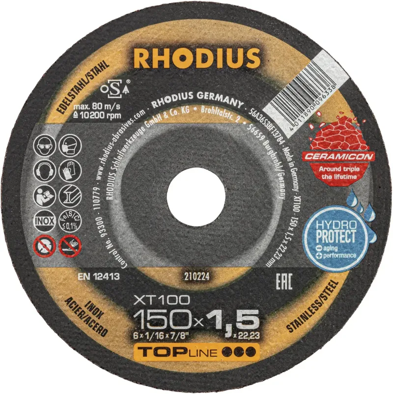 XT100 210224 Trennscheibe 25 St. Edelstahl, Stahl von Rhodius – Produktbild