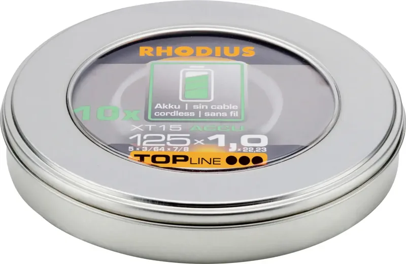 XT15 ACCU BOX 210247 Trennscheibe gerade 115 mm 10 St. Edelstahl, Stahl de Rhodius – image du produit