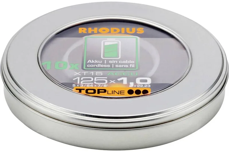 XT15 ACCU BOX 210248 Doorslijpschijf recht 125 mm 10 stuk(s) RVS, Staal van Rhodius – productafbeelding