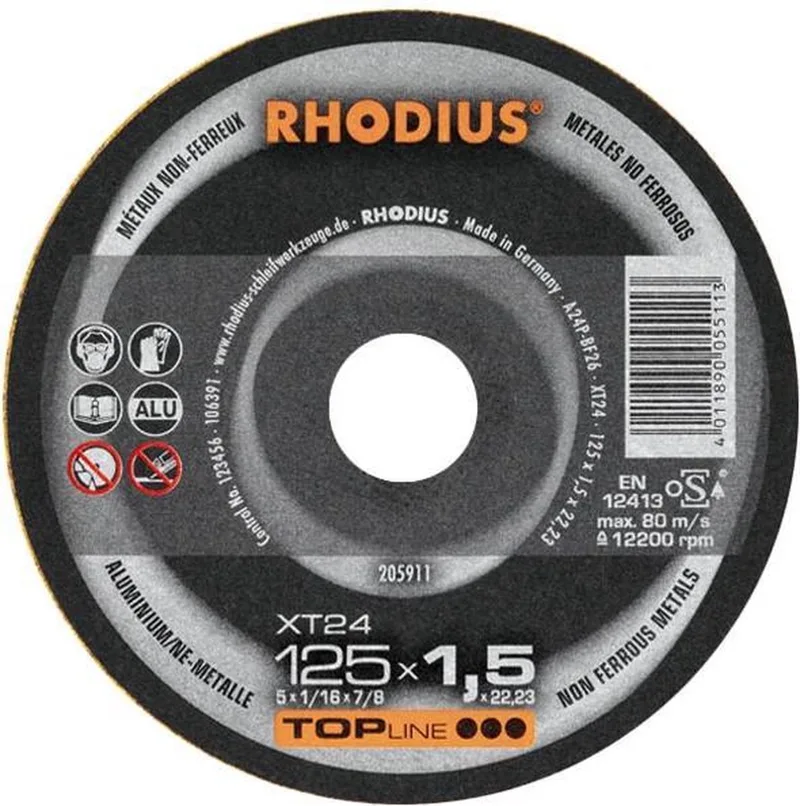XT 24 205911 Trennscheibe gerade 125 mm 1 St. Aluminium, NE-Metalle von Rhodius – Produktbild