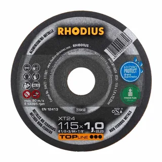 XT24 210450 Disque à tronçonner 115 mm 1 pc(s) Métaux non ferreux de Rhodius – image du produit 1 sur 2