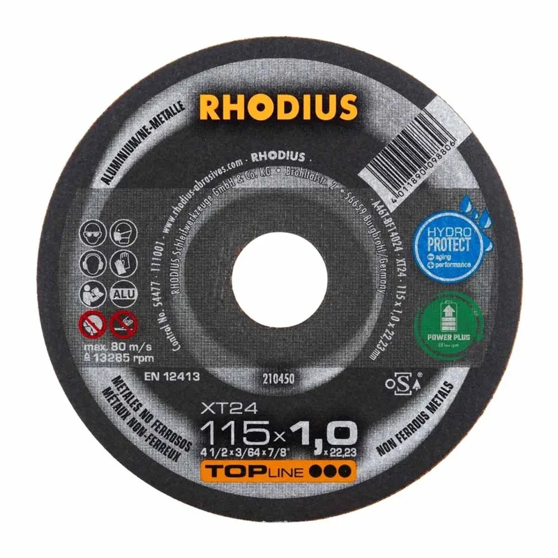 XT24 210450 Doorslijpschijf recht 115 mm 22.23 mm 1 stuk(s) van Rhodius – productafbeelding
