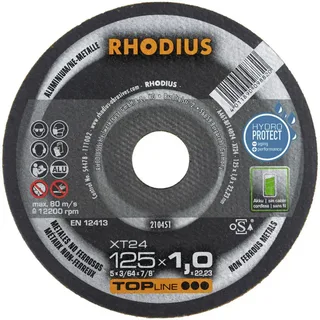 XT24 210451 Alu Doorslijpschijf recht - Non Ferro Metalen - 125 mm * 1mm - 1 stuk van Rhodius – productafbeelding 2 van 2
