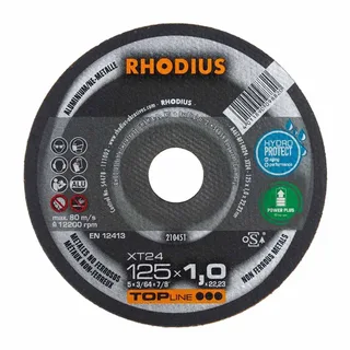 XT24 210451 Alu Doorslijpschijf recht - Non Ferro Metalen - 125 mm * 1mm - 1 stuk van Rhodius – productafbeelding 1 van 2