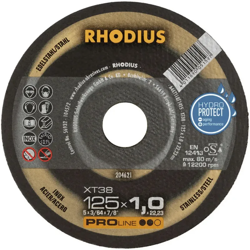 XT38 210747 Trennscheibe gerade 125 mm 10 St. Edelstahl, Stahl de Rhodius – image du produit 2 sur 2