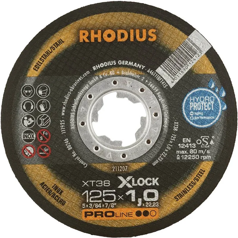 XT38 X-LOCK 211207 Trennscheibe 25 St. Edelstahl, Stahl von Rhodius – Produktbild 1 von 2