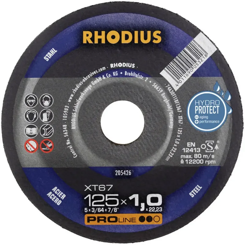 XT67 205711 Trennscheibe gerade 230 mm 1 St. Stahl by Rhodius – product image 1 of 2