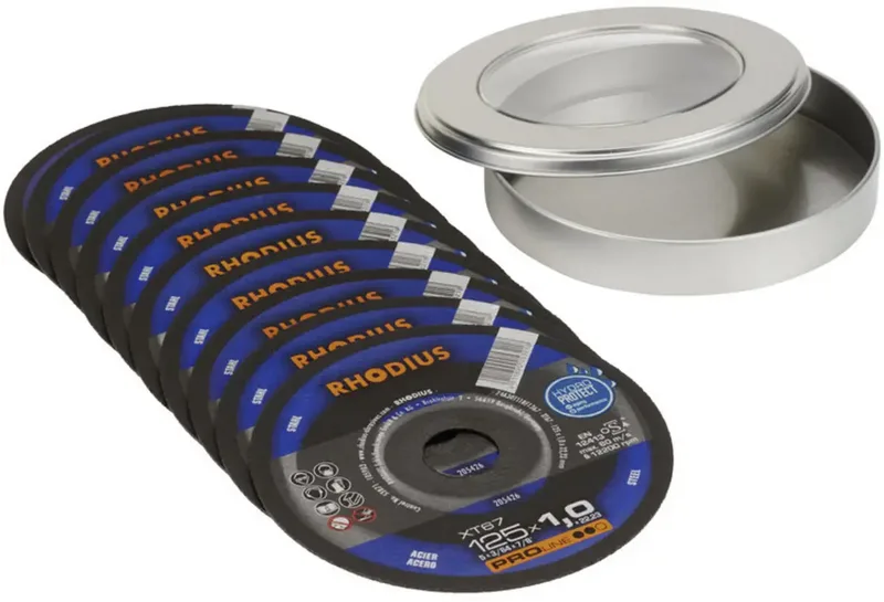 XT67 210742 Trennscheibe gerade 115 mm 1 Set Stahl de Rhodius – image du produit 1 sur 2