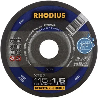 XT67 210742 Trennscheibe gerade 115 mm 1 Set Stahl de Rhodius – image du produit 2 sur 2