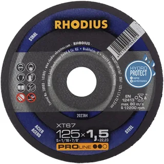 XT67 210744 Trennscheibe gerade 125 mm 10 St. Stahl de Rhodius – image du produit 2 sur 2