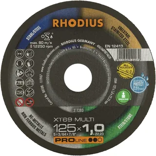 XT69 MULTI 211203 Trennscheibe 25 St. Fliesen, Keramik, NE-Metalle, Stein, Stahl, Edelstahl de Rhodius – image du produit 2 sur 2