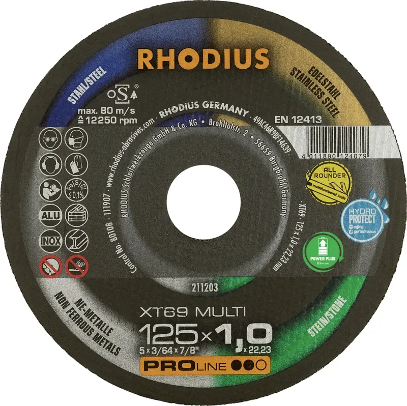 XT69 MULTI 211566 Trennscheibe 25 St. Fliesen, Keramik, NE-Metalle, Stein, Stahl, Edelstahl de Rhodius – image du produit