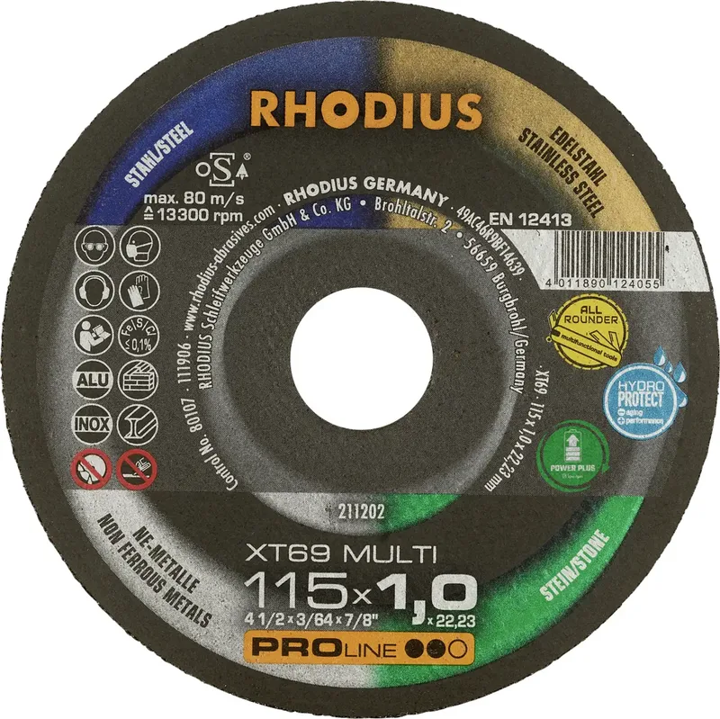 XT69 MULTI 211707 Trennscheibe 50 St. Fliesen, Keramik, NE-Metalle, Stein, Stahl, Edelstahl de Rhodius – image du produit