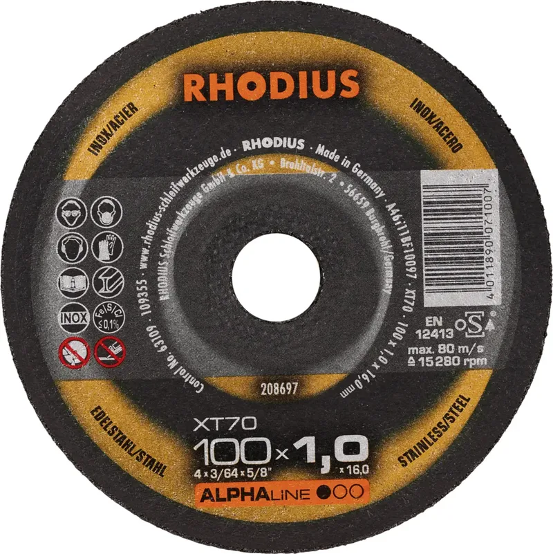 XT70 208697 Trennscheibe 50 St. Edelstahl, Stahl by Rhodius – product image