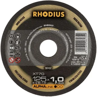 XT70 PACK 211081 Doorslijpschijf recht 125 mm 50 stuk(s) RVS, Staal fra Rhodius – produktbillede 2 af 2
