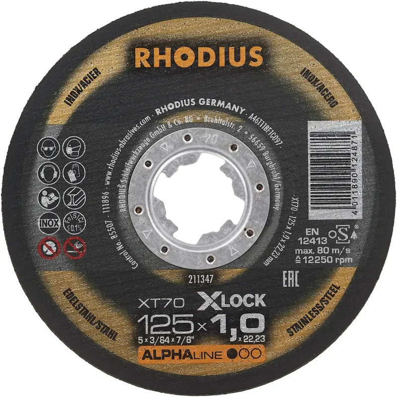 XT70 X-LOCK 211347 Trennscheibe 25 St. Edelstahl, Stahl von Rhodius – Produktbild