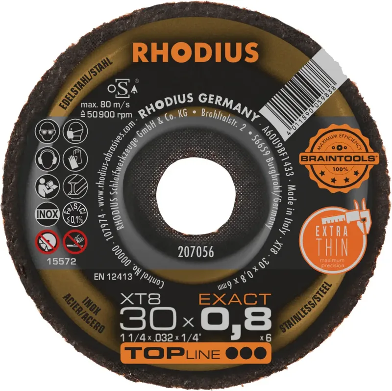 XT8 EXACT MINI 207056 Trennscheibe 50 St. Edelstahl, Stahl von Rhodius – Produktbild