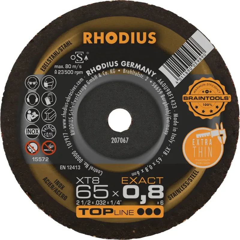 XT8 EXACT MINI 207067 Trennscheibe 50 St. Edelstahl, Stahl by Rhodius – product image 2 of 2