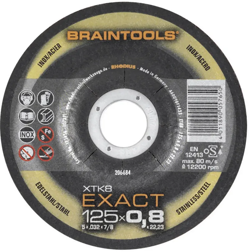 XTK 8 206684 Trennscheibe gerade 125 mm 1 St. Edelstahl, Stahl von Rhodius – Produktbild