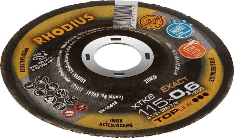 XTK6 EXACT BOX 211301 Doorslijpschijf gebogen 115 mm 10 stuk(s) RVS, Staal fra Rhodius – produktbillede 2 af 2