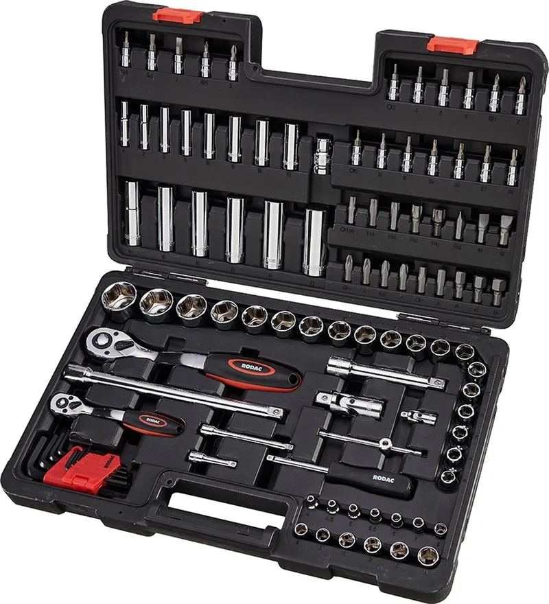 RAST91010 RODAC 1/2" | 1/4" Gereedschapskoffer / doppenset 101-delig de RODAC, Noir – image du produit