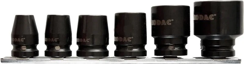 Spherical doppenset 1/2" 6-dlg 20058S00A van RODAC, Meerkleurig – productafbeelding