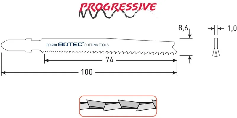 DECOUPEERZAAGBLAD DC630 / T123X by Rotec – product image