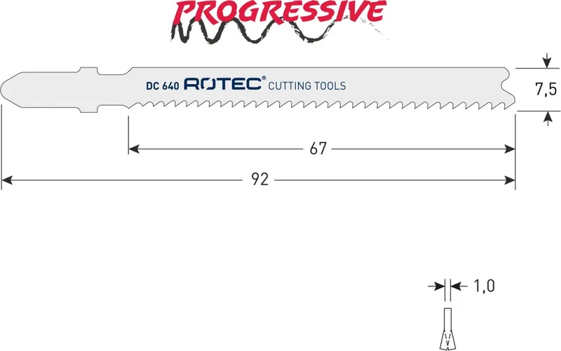 decoupeerzaagblad, DC640 / T118B (5st.) van Rotec – productafbeelding