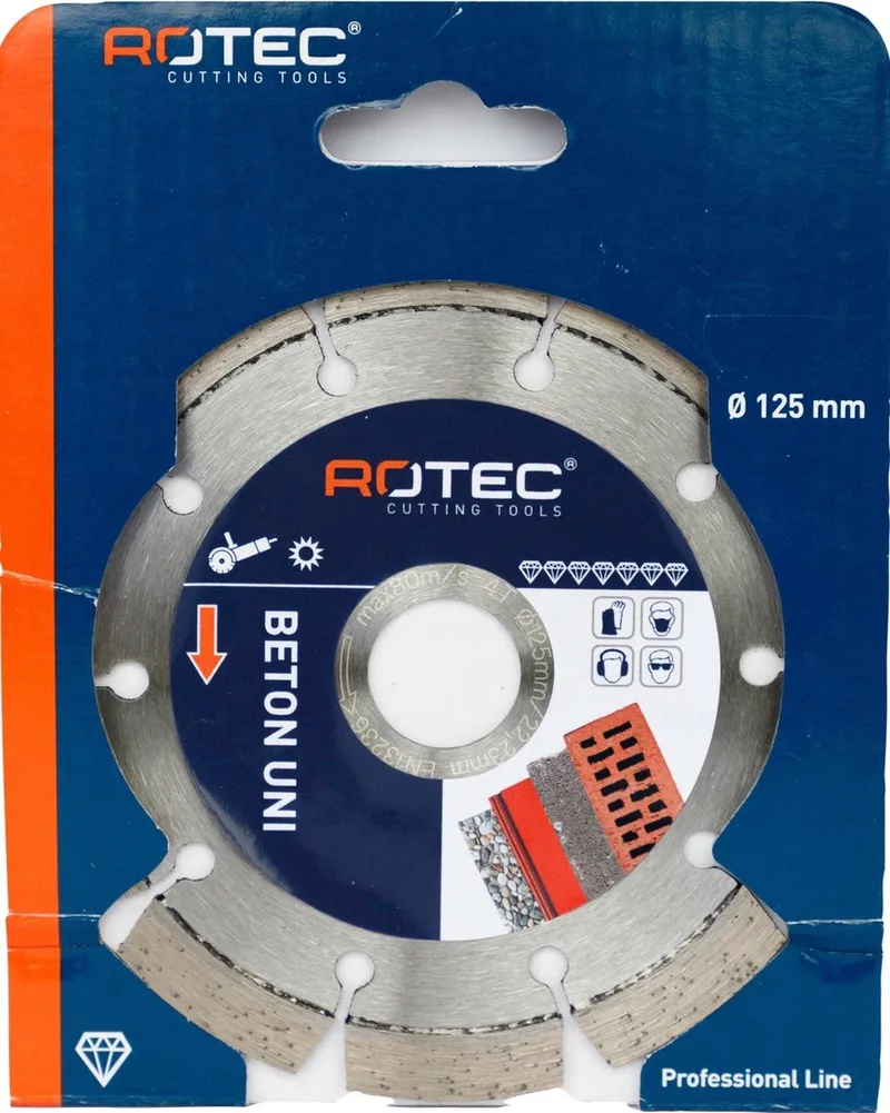 Diamant zaagblad Beton UNI ø125xø22,2 de Rotec – image du produit