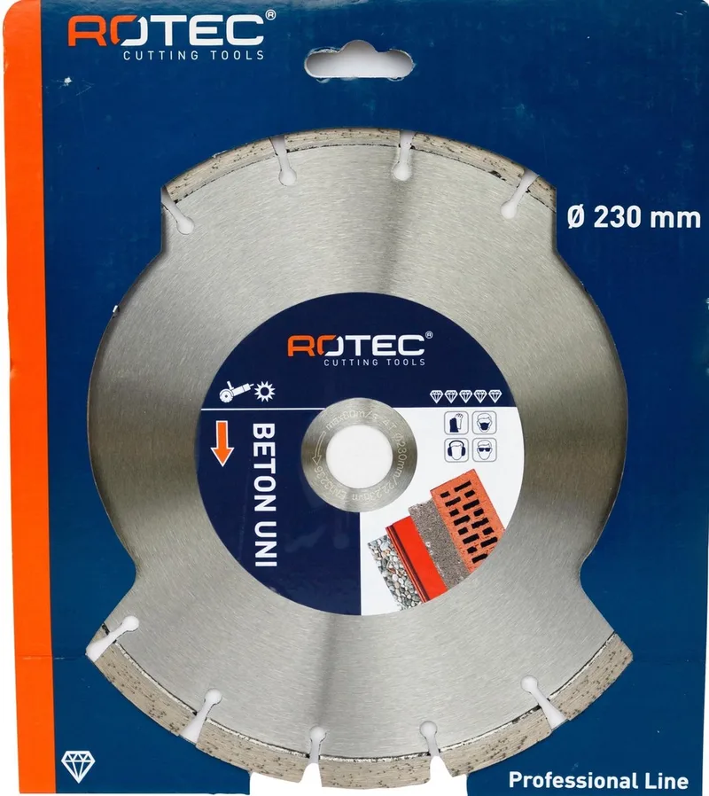 Diamant zaagblad Beton UNI ø230xø22,2 by Rotec – product image